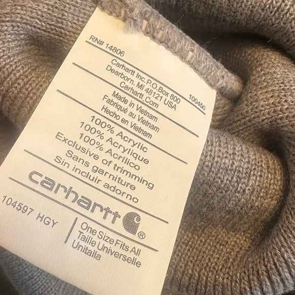 Two Carhartt Beanie Hats Crossfit Knoxville Embroidered Logo NWOT Gray - Picture 6 of 8